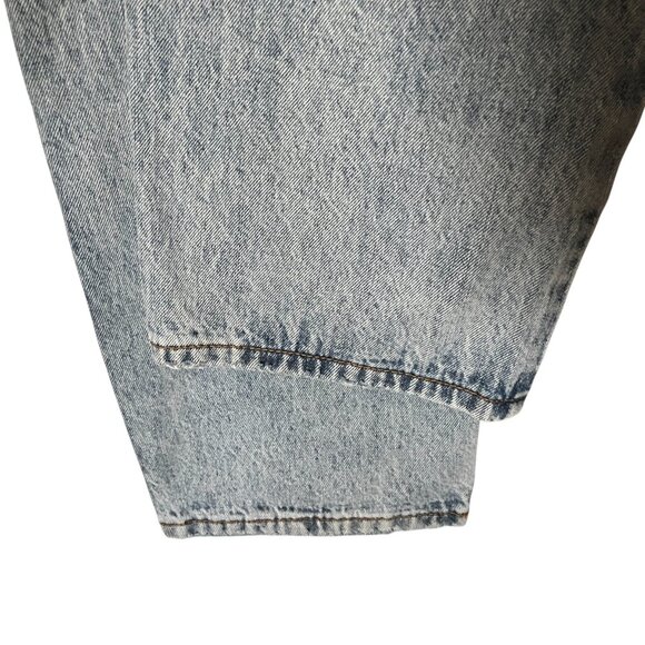 Princess Polly Acid Wash Jeans Cross Over Button Up Relaxed Leg Women's Size 8 - Picture 5 of 7